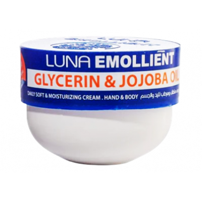 LUNA EMOLLIENT GLYCERIN & JOJOBA OIL DAILY SOFT & MOISTURIZING HAND & BODY CREAM 50 GM